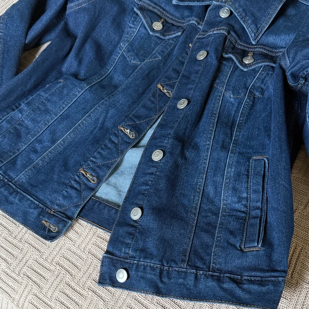 69% Cotton Time and Tru Dark Blue Denim Jacket - Picture 7 of 10